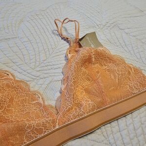 Madewell Coral Lace Bralette